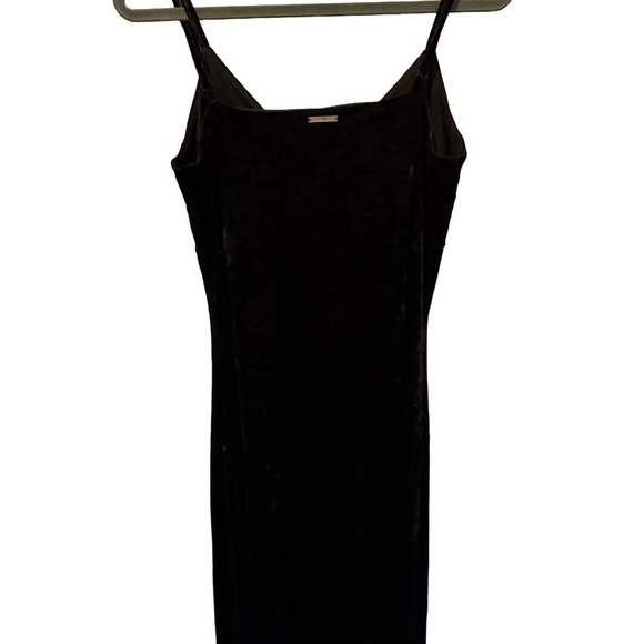 🖤 Michael Kors Black Crushed Velvet Slip Dress - Tagged Large (Fits S/M) 🖤 - Picture 5 of 10